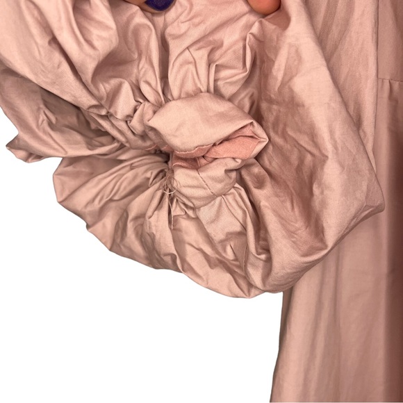 NEW Lulus Feel the Love Mauve Off the Shoulder Puff Sleeve Midi Dress S - Picture 7 of 12